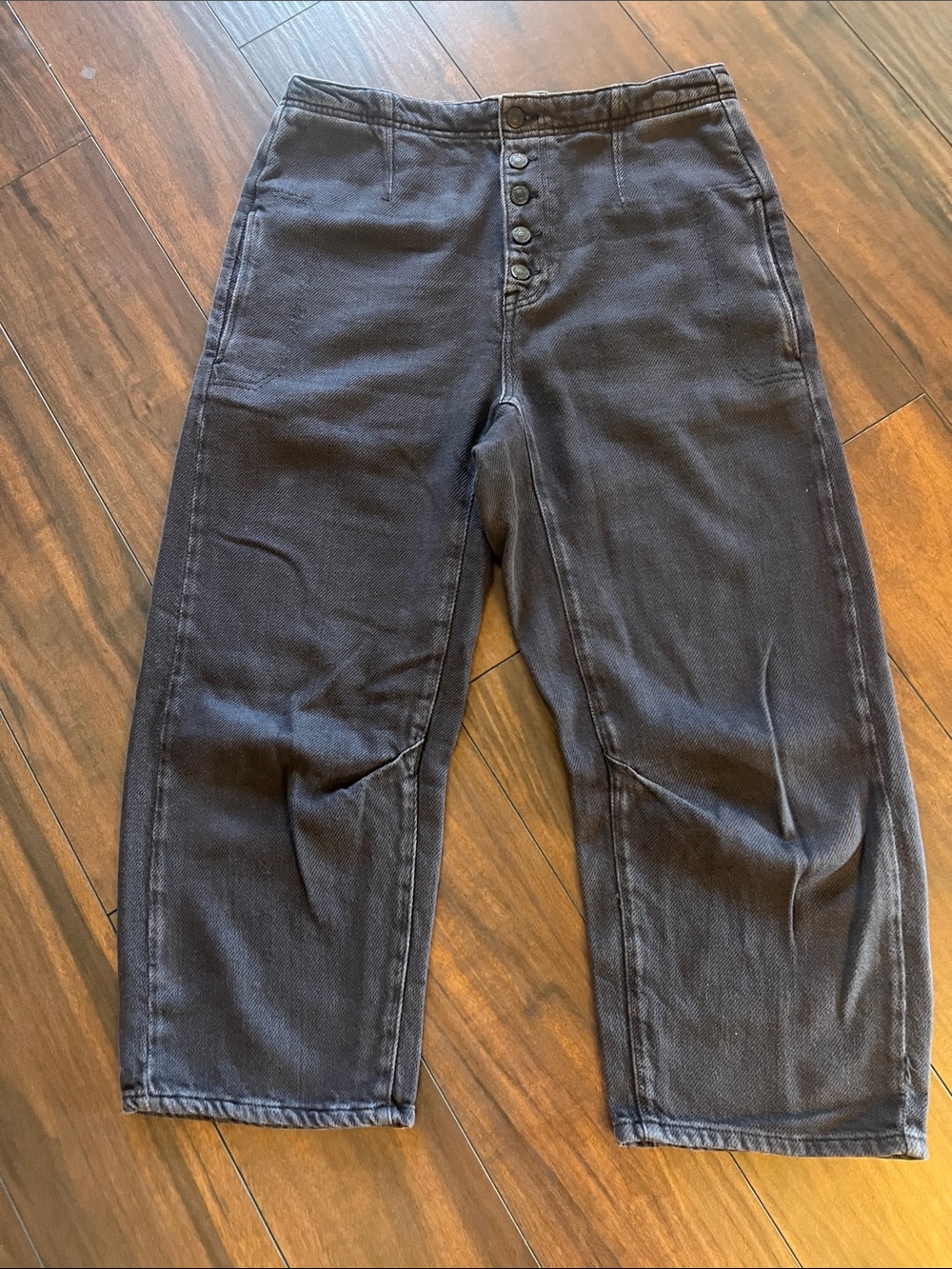 Free People Osaka midrise barrel jeans in black, excellent condition size 29
